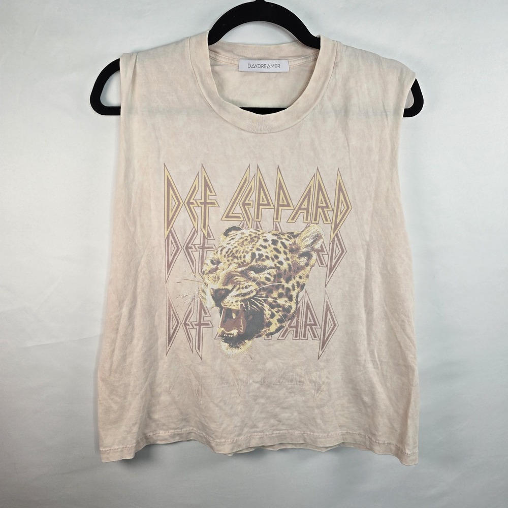 Daydreamer For Free People Def Leppard Tank Top Women's Small Distressed